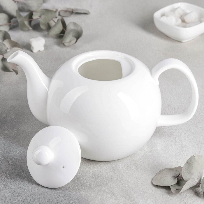 Чайник фарфоровый заварочный Wilmax Olivia «Классика», 1,35 л, цвет белый - фото 1905386403
