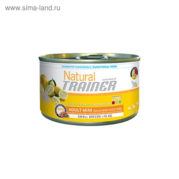 Влажный корм Trainer Natural для собак мелких пород, курица/рис/алое вера - Фото 1