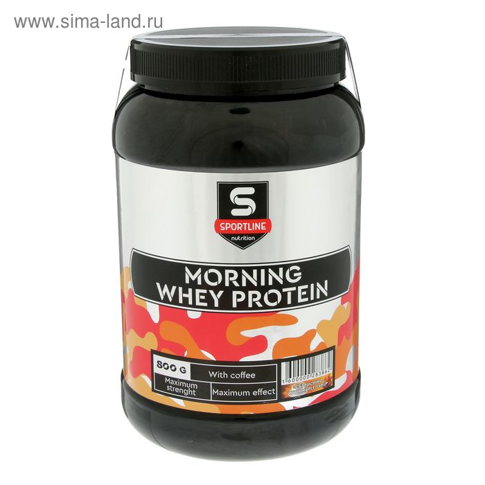 Протеин SportLine Morning Whey Protein, капучино и кленовый сироп, 800 г - Фото 1