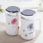 Кружка керамическая с зеркальной крышкой «Одуванчик», 500 мл, цвет МИКС - Фото 7