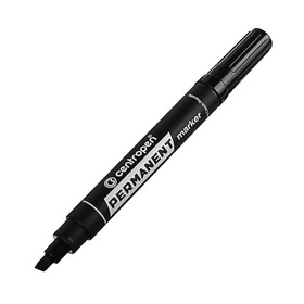 Маркер перманентный скошенный 5.0 мм Centropen 8576, линия 1 - 4.6 мм, цвет чёрный (комплект 10 шт)