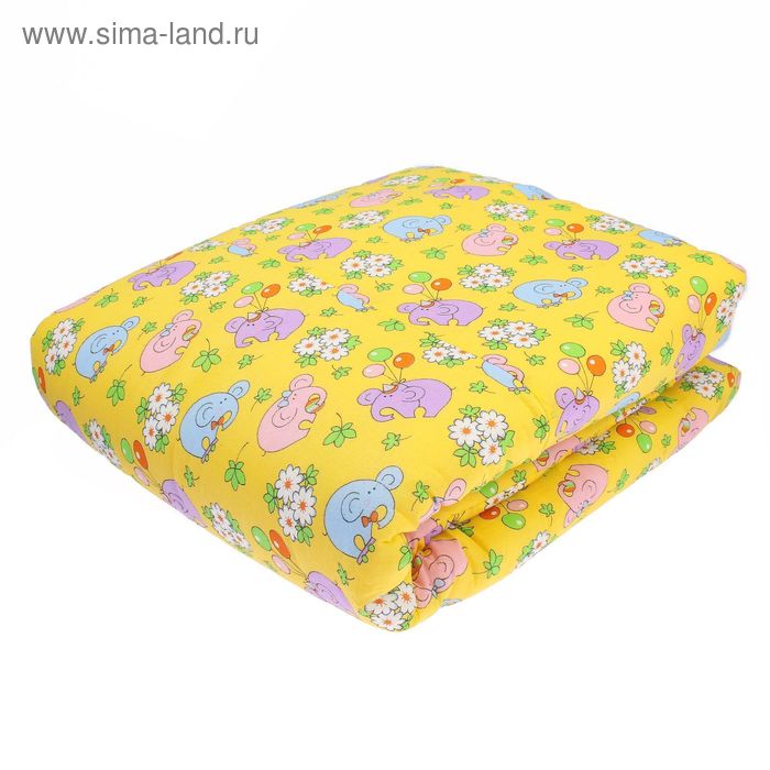 Одеяло детское ситцевое, цвет жёлтый 15-2СШ - Фото 1