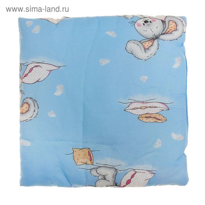 Подушка детская, размер 40*40 см, цвет голубой 12-2С - Фото 1
