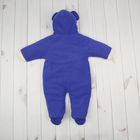 Комбинезон утепленный "Ушки на макушке - медведь", рост 62 см, цвет синий 30-16Фл/Ку-В_М - Фото 7