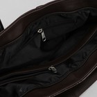 Сумка женская на молнии, 1 отдел, наружный карман, длинный ремень, цвет шоколад - Фото 5