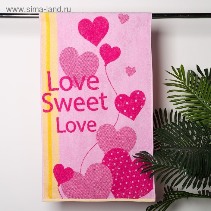 Полотенце махровое Sweet Love, 50х90, хл 100%, 420 гр/м - Фото 1