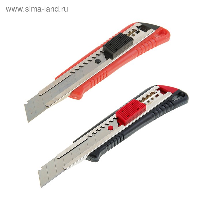 Нож универсальный Top Tools, корпус пластик, квадратный фиксатор, усиленный, 18 мм - Фото 1