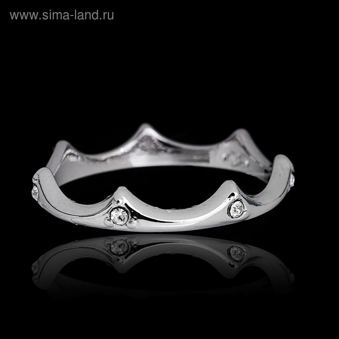 Кольцо "Лёрт", размер 16, цвет белый в серебре - Фото 1