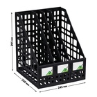 Лоток для бумаг А4, сборный, вертикальный, 4 отделения, чёрный - Фото 5