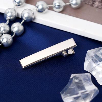 Основа для заколки, зажим 3.2 см, серебро