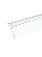 Ценникодержатель для крепления на стеклянные полки, 100×4×3.9 см, прозрачный - Фото 4
