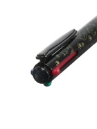 Набор шариковых ручек, 3 штуки, автоматические, 4-цветная, чёрный корпус, с рисунком  (артикул 261907)  большой выбор товаров оптом и в розницу по низким ценам с доставкой