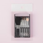 Набор кистей для макияжа, 5 предметов, футляр с зеркалом, цвет прозрачный - Фото 4