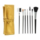 Набор кистей для макияжа, 7 предметов, на завязках, цвета МИКС - Фото 1