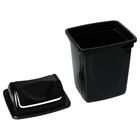 Корзина для бумаг и мусора Стамм, 12 литров, вращающаяся крышка, пластик, черная - фото 8526857