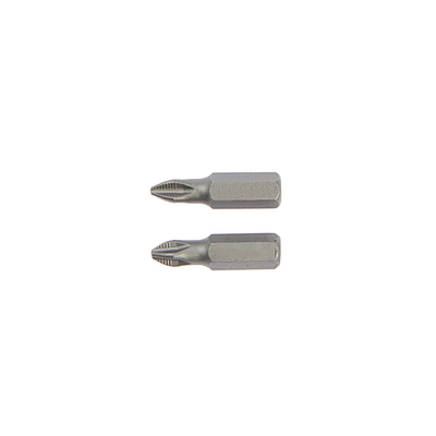 Биты ТУНДРА, намагниченные, сталь CrV, PH2×25 мм, 2 шт.