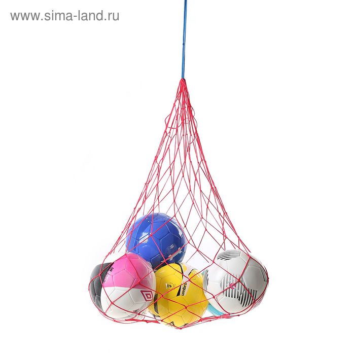 Сетка на 10-12 мячей, арт.FS№B10, 2 мм ПП, ячейка 10см, цвета МИКС - Фото 1