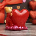 Сувенир "Мишка в костюме с сердцем и цветами" 7×3,6×5,9 см МИКС - Фото 4