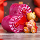 Сувенир "Мишка в костюме с сердцем/с букетом" 7×6×6 см МИКС - Фото 3