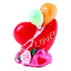 Сувенир "Сердце с воздушными шариками" 6×4,2×7,5 см - Фото 1