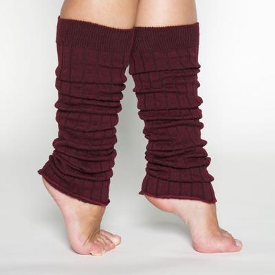 Гетры женские шерстяные "Ручная вязка" цвет тёмно-бордовый, размер 23-29