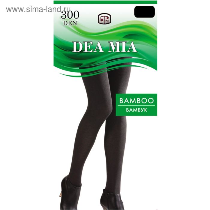 Колготки женские DEA MIA BAMBOO 300 ден цвет чёрный, р-р 2 - Фото 1