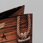 Пакет подарочный крафтовый, упаковка, «Подарок настоящему мужчине», 23 х 27 х 8 см 1499491