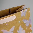 Пакет подарочный крафтовый вертикальный, упаковка, «Акварельный», ML 23 х 27 х 11,5 см - Фото 5