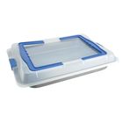 Противень глубокий с пластиковой крышкой Regent inox, размер 37x25x5.5 см - Фото 1