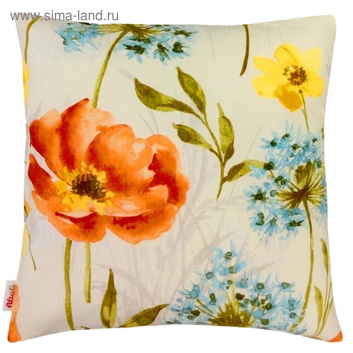 Чехол для декоративной подушки "Коломбина", размер 43х43 см, цвет оранжевый - Фото 1