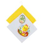 Набор полотенец Collorista "Цыпленок" 30х30см - 2 шт, 100% хлопок, 350 гр/м2 - Фото 2