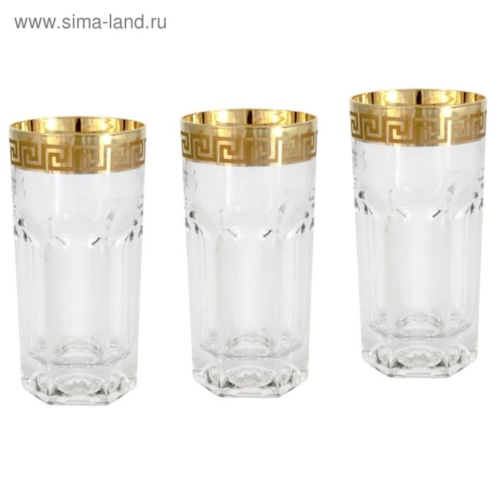 Набор 6 хрустальных стаканов для воды "Версаче", 0,35 л - Фото 1
