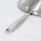 Сковорода-Wok из нержавеющей стали Доляна «Алмаз», d=30 см, антипригарное покрытие, металлическая ручка - Фото 4