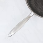 Сковорода-Wok из нержавеющей стали Доляна «Алмаз», d=30 см, антипригарное покрытие, металлическая ручка - Фото 5
