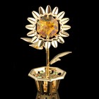 Сувенир «Цветок», 2×3,5×6 см, с кристаллами - Фото 1