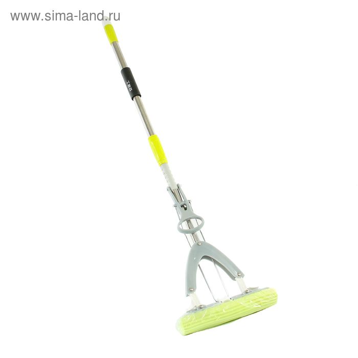 Швабра для мытья пола со складным отжимом Доляна, насадка ПВА 28×9 см, телескопическая ручка 114-136 см - Фото 1