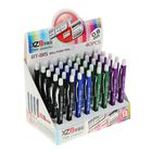 Стираемая ручка, шариковая, автоматическая, синий стержень, узел 0.8 мм, прорезиненный квадратный корпус, МИКС - Фото 2