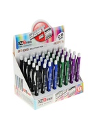 Стираемая ручка, шариковая, автоматическая, синий стержень, узел 0.8 мм, прорезиненный квадратный корпус, МИКС - Фото 2