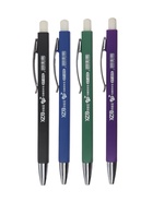 Стираемая ручка, шариковая, автоматическая, синий стержень, узел 0.8 мм, прорезиненный квадратный корпус, МИКС - фото 121696723