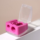 Точилка косметическая, с двойной крышкой, двойная, МИКС - Фото 5