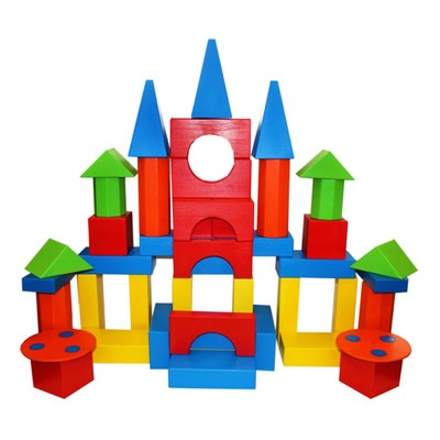 Конструктор деревянный «Поликарпова», 68 деталей