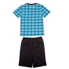 Пижама для мальчика "Серия", рост 110 см (56), цвет бирюзовый/антрацит  УНЖ006001н - Фото 2