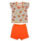 Пижама для девочки "Сказочные сны", рост 98 см (52), цвет меланж/оранжевый  ДНЖ353007н - Фото 1