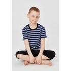 Пижама для мальчика "Серия", рост 104 см (54), цвет васильковый/чёрный  УНЖ013800н - Фото 4
