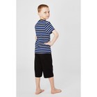 Пижама для мальчика "Серия", рост 104 см (54), цвет васильковый/чёрный  УНЖ013800н - Фото 5