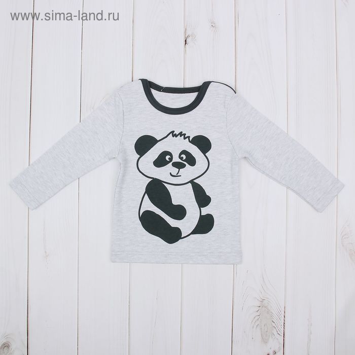 Джемпер детский "Панда", рост 74 см (48), цвет серый ЮДД906070_М - Фото 1