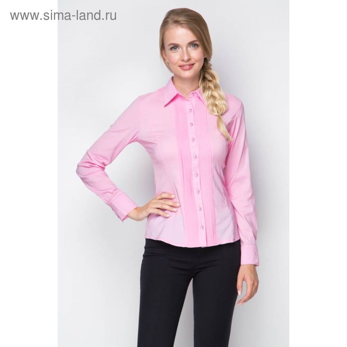 Блузка женская с длинным рукавом, размер 40, цвет розовый (арт. 1005-1239) - Фото 1