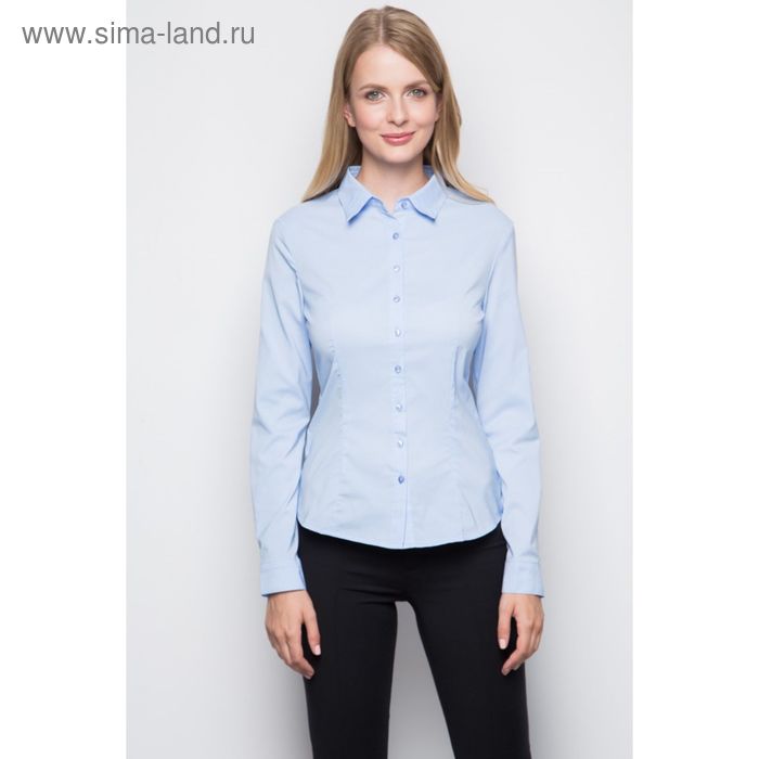 Рубашка женская, цвет голубой, размер 48 - Фото 1