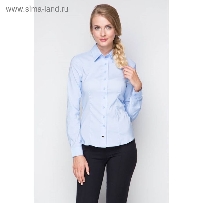 Рубашка женская, цвет голубой, размер 46 - Фото 1