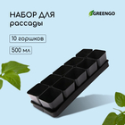 Набор для рассады: стаканы по 500 мл (10 шт.), поддон 40 × 19,5 см, МИКС, Greengo - Фото 1